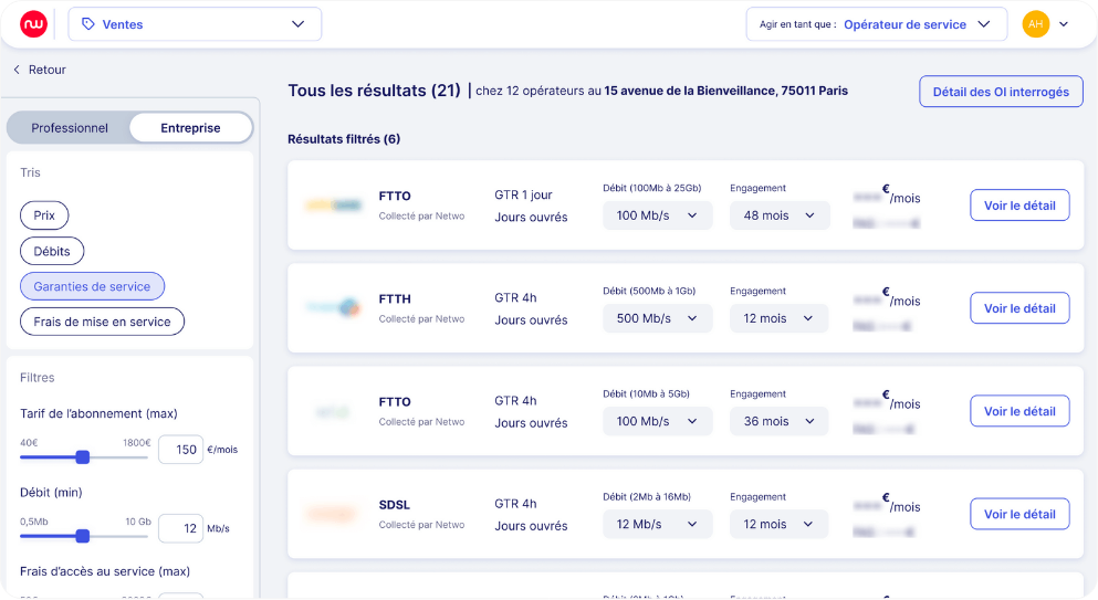 Netwo - Ecran de présentation application bureau